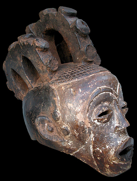 IGBO: "ikorodo" ritual helmet mask